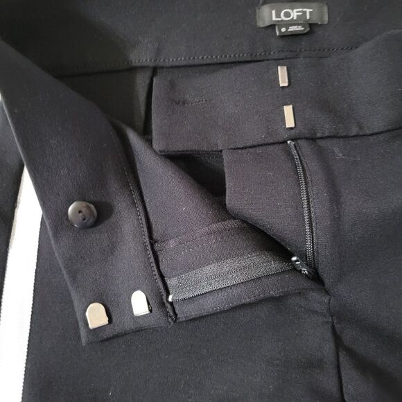 Loft Black Skinny Legging White Stripe Trouser - Picture 10 of 12